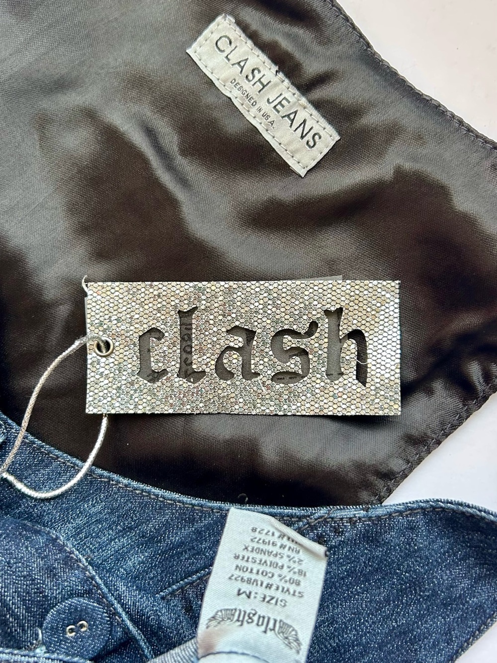 Y2K Tailored Fitted Denim Vest Women’s Clash Jeans Button Front NWT - Picture 7 of 7